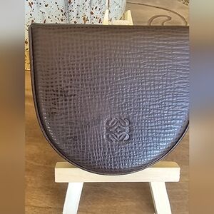 Loewe Dark Brown Textured Leather Wallet